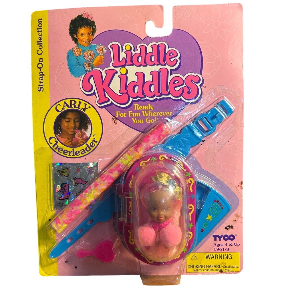Rare Tyco Liddle Kiddles Carly Cheerleader AA Mini Doll‎ Vintage 94 Strap On New